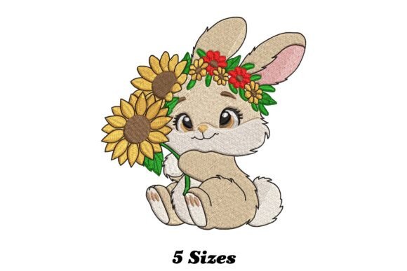 Charming Floral Cute Rabbit for Business