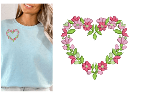 Charming Floral Heart for Boutique Apparel