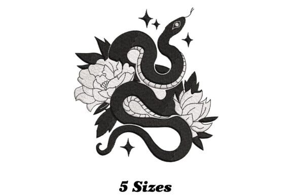 Charming Floral Snake Silhouette for Seasonal Decor