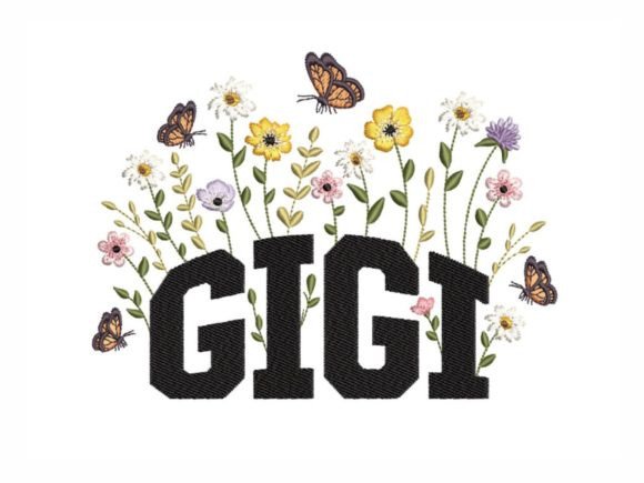 Floral Gigi: A Charming Embroidery Design for Gifts