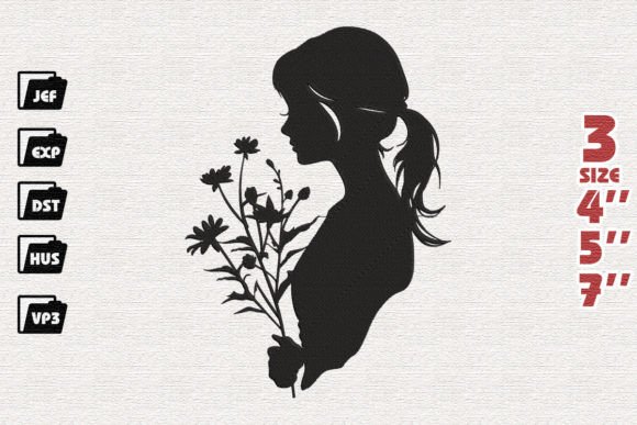 Floral Portrait Embroidery: A Versatile Gift Design