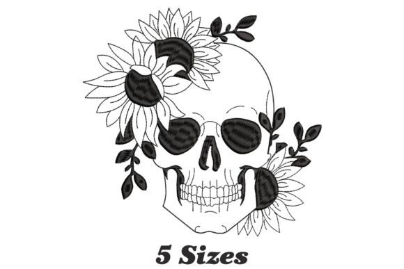 Floral Skull: A Whimsical Touch for Boutique Apparel