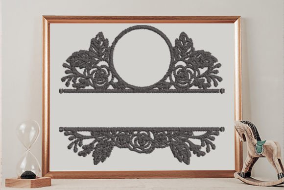 Floral Split Monogram Frame: A Versatile Holiday Design