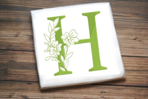 H Floral Monogram for Boutique Apparel