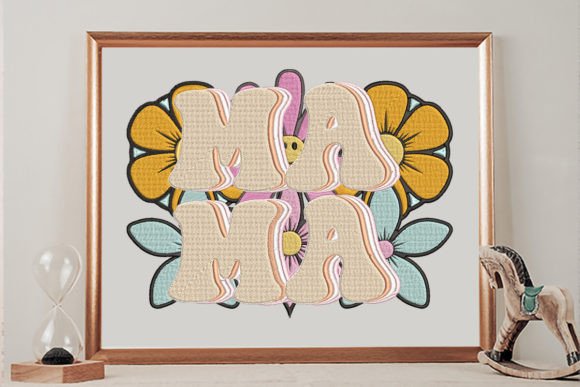 Mama Floral, Mother's Day: A Charming Embroidery Design