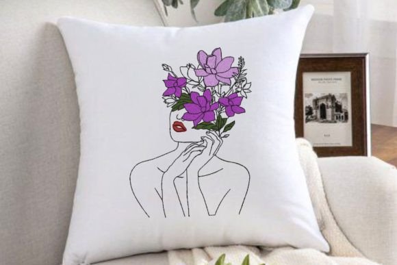 Young Beautiful Woman with Flowers: A Boho Embroidery Review